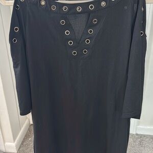 Black Grommet Detail Top